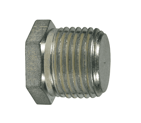 1251-16H Dixon Valve Zinc Plated Steel Male NPT Hex Plug - 1"-11-1/2 Thread Size