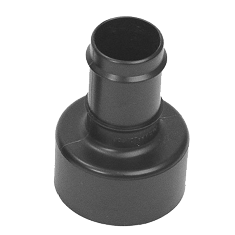 125225EM by Flexaust | Hose Adapter with Hose Barbs | 1-1/4" Hose End | 2-1/4" Vacuum Intake | Black