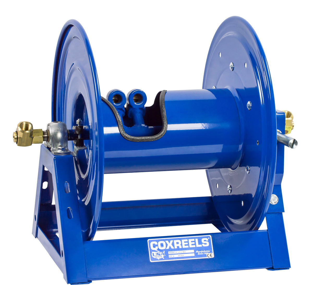 1275-6-75-C by Coxreels | 1275 Series | 3,000 PSI Dual Hose Hand Crank Hose Reel | 1" Hose ID, 1" FNPT Inlet | Steel | 75ft Capacity, Hose Not Included