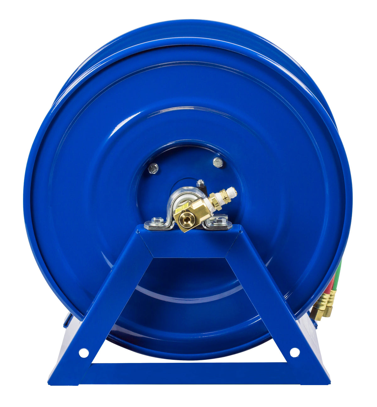 1275W-3-100-C by Coxreels | 1275W Series | 200 PSI Dual Hose Hand Crank Hose Reel for Oxy-Fuel Welding (T-Grade) | 3/8" Hose ID, 3/8" FNPT Inlet x 3/8" MNPT Hose End | Steel | 100ft EPDM Hose Included