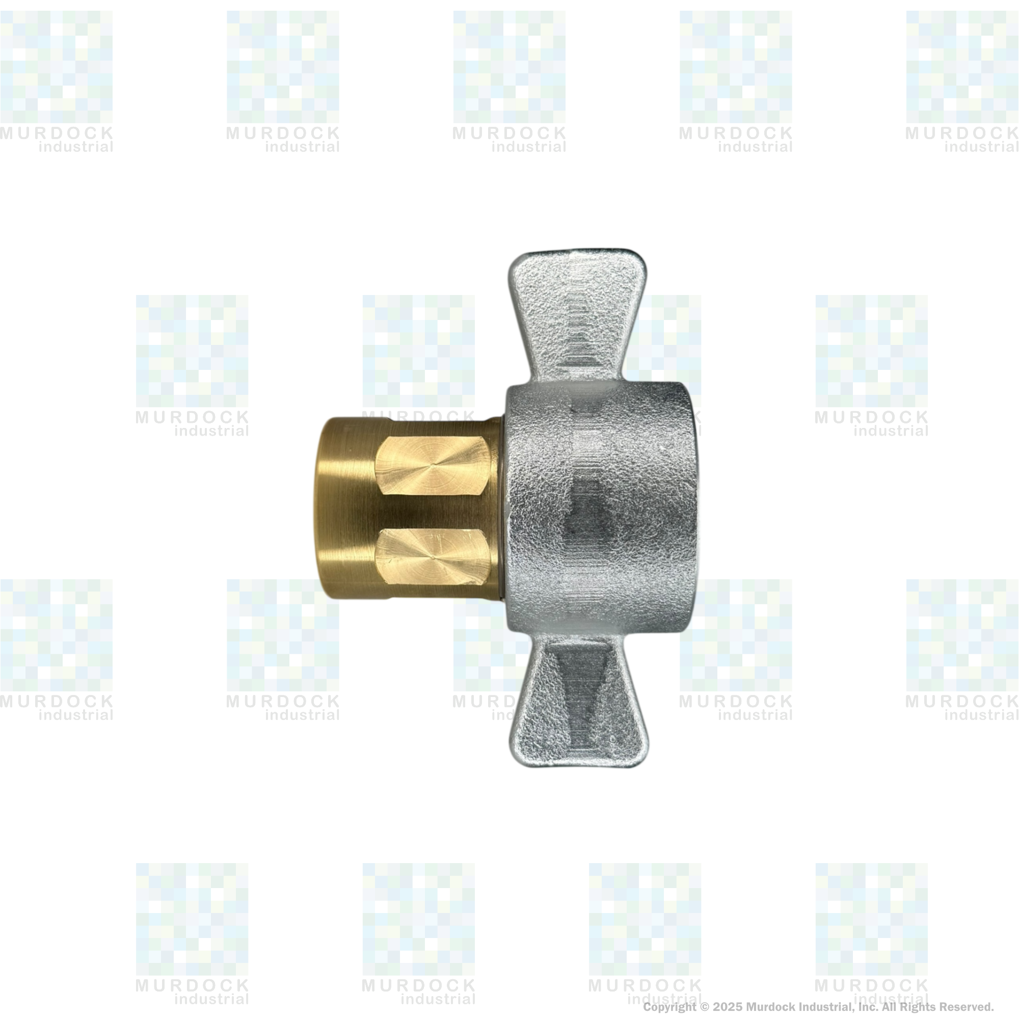 12WF12-B by Dixon Valve | Hydraulic Quick Disconnect Coupling | W-Series | 1-1/2" Female NPTF x 1-1/2" Wingstyle Interchange | Socket | Nitrile Seal | Brass