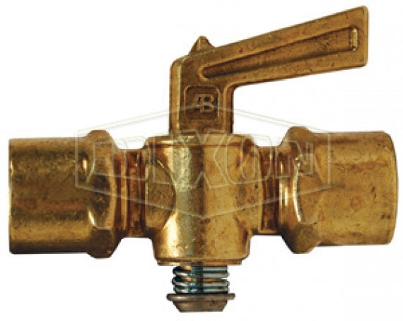 LDCF2 by Dixon Valve | Lever External Drain | 1/4" Female NPT x 1/4" Female NPT | Brass