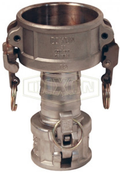 RDD3040EZ by Dixon Valve | Boss-Lock Cam & Groove Spool Reducer (Jump Size) Coupler | Type DD | 3" Coupler x 4" Coupler | 316 Stainless Steel