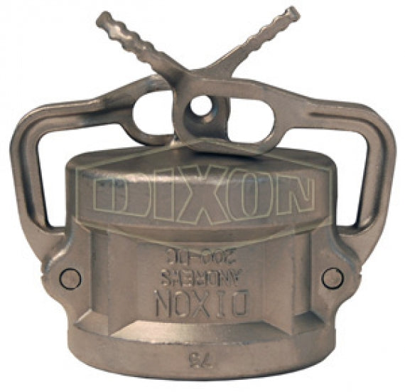 400DC-LSS by Dixon Valve | Cam & Groove Lockable Dust Cap with Thumb Release | Type DC | 4" Coupler End | 316 Stainless Steel
