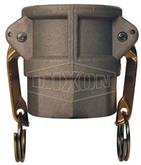 G600-DC-AL by Dixon Valve | Global Cam & Groove Dust Cap | Type DC | 6" Body Size | A380 Permanent Mold Aluminum (Brass Handles)