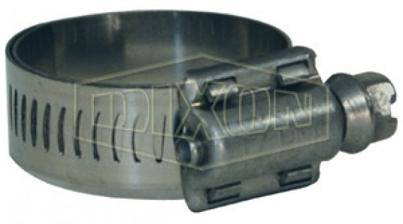 DLS9424 by Dixon Valve | Style DLS | Aero-Seal® Liner Worm Gear Clamp | 1/2" Band Width | Hose OD Range: from 1-1/16" to 2" | Stainless Steel Band | 410 Stainless Steel Screw | Box of 10