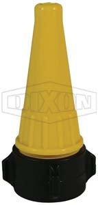 PFN4005S Dixon Polycarbonate Penetrator Nozzle - 1-1/2" Female NPSH Thread - 5-1/2" Length - Black / Yellow