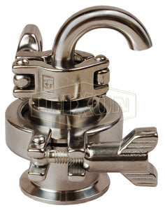 BARVE-G200 Dixon Valve 2" Air Relief Valve with 180° Elbow with Polypropylene Ball - 304 Stainless Steel