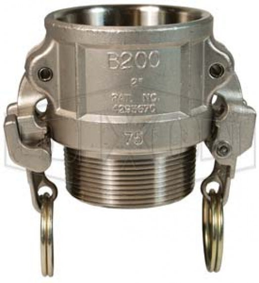 RB050EZ by Dixon Valve | EZ Boss-Lock Cam & Groove Coupler | Type B | 3/4" Coupler x 1/2" Male NPT | 316 Stainless Steel