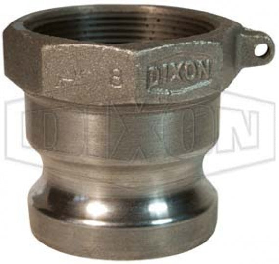 400-A-MI by Dixon Valve | Cam & Groove Adapter | Type A | 4" Adapter x 4" Female NPT | Unplated Malleable Iron