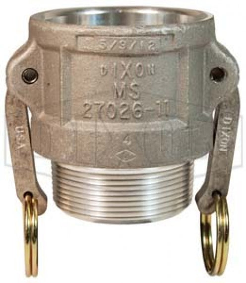 150-B-AL by Dixon Valve | Cam & Groove Coupler | Type B | 1-1/2" Coupler x 1-1/2" Male NPT | 356T6 Aluminum