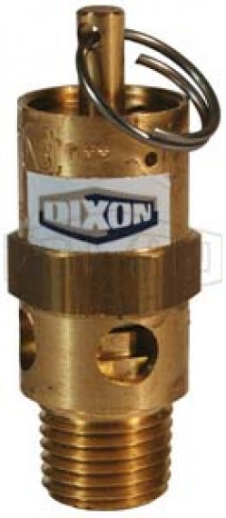 SV200 by Dixon Valve | Safety Pop-Off Valve | Standard | 1/4" Male NPT | 200 PSI Preset Pressure | 168 SCFM | Brass