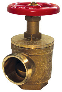 AV251 Dixon Forged Brass Global Angle Hose Valve - 2-1/2" Female NPT x 2-1/2" Male NST(NH)