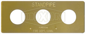 WP3HSP-C Dixon Polished Chrome Plated Cast Brass Horizontal StandPipe Branded Wall Plate for Concealed Three Way Bodies - 3-5/8" Hole Size