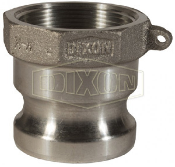 400-A-AL by Dixon Valve | Cam & Groove Adapter | Type A | 4" Adapter x 4" Female NPT | 356T6 Aluminum