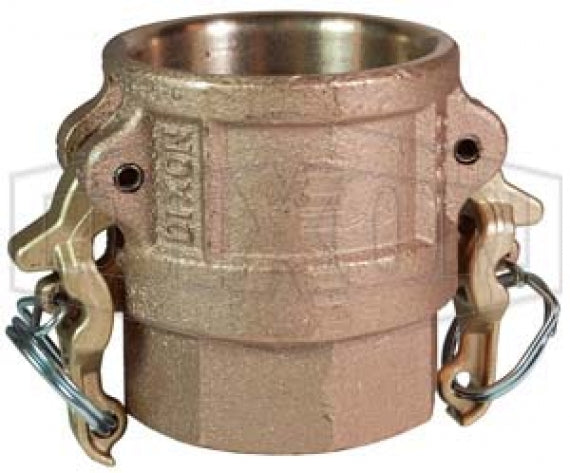 BD150 by Dixon Valve | Boss-Lock Cam & Groove Coupler | Type D | 1-1/2" Coupler x 1-1/2" Female NPT | Brass