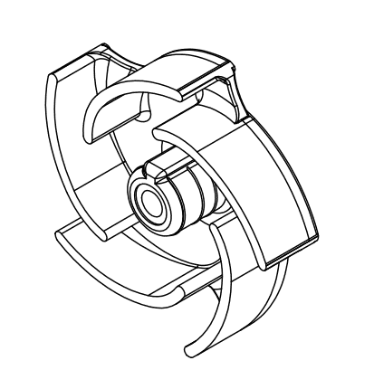 13772A by Banjo | Replacement Part for Centrifugal Pumps | 3" for 5-Vane Pump Impeller | Polypropylene