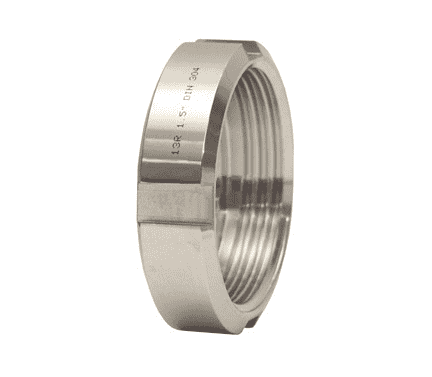 13R-G200DIN Dixon Valve Bradford Sanitary European Fitting - 304 Stainless Steel DIN Round Nut (DIN11857) - 2" Tube OD - 50 DN Size