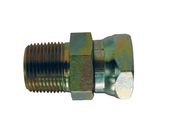 1404-8-8 Dixon Valve Zinc Plated Steel 1/2"-14 Male NPTF x 1/2"-14 Female NPSM Swivel Nut