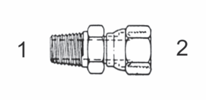 1404 6x6 by Couplamatic | Hydraulic Adapter | 3/8" Male NPTF x 3/8" Female NPSM | Straight