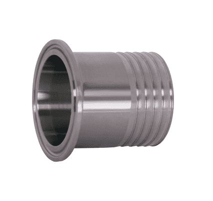 14MPHR-R15075 Dixon Valve 316L Stainless Steel Sanitary Rubber Hose Adapter - 1-1/2" Tube OD - 3/4" Hose Size