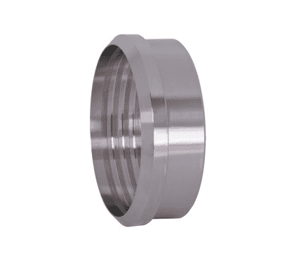 14R-G400 Dixon Valve 304 Stainless Steel Sanitary Recessless Plain Bevel Seat Ferrule for Expanding - 4" Tube OD