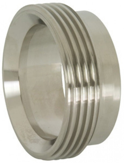 15-G200 Dixon Valve Recessed Threaded Bevel Seat Ferrule - 2" Tube OD - 304 Stainless Steel