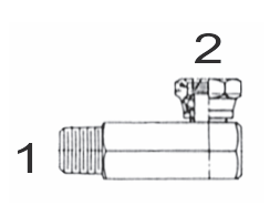 1501-L 8x6 by Couplamatic | Hydraulic Adapter | 1/2" Male NPTF x 3/8" Female NPSM | Long | 90° Elbow
