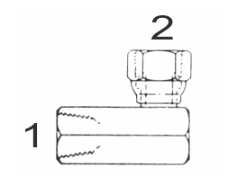 1502 20x20 by Couplamatic | Hydraulic Adapter | 1-1/4" Female NPTF x 1-1/4" Female NPSM | 90° Elbow