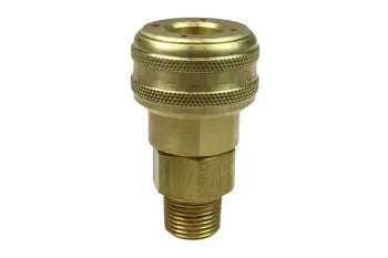 581A by Coilhose | Coilflow™ Automatic Industrial Interchange Coupler | 3/8" Body Size | 3/8" Male NPT Thread | Straight | Brass (Type 58)