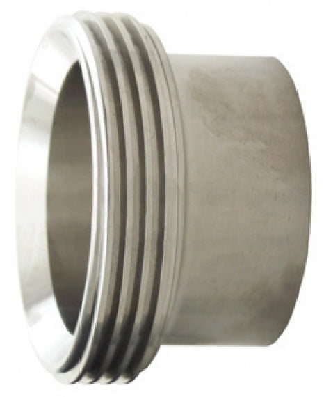 15A-R300 Dixon Valve Long Threaded Bevel Seat Weld Ferrule - 3" Tube OD - 316L Stainless Steel