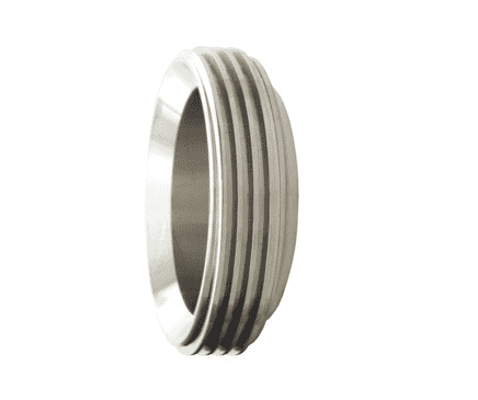 15TRF-G150 Dixon Valve 304 Stainless Steel Sanitary Short Threaded Bevel Seat Weld Ferrule - 1-1/2" Tube OD
