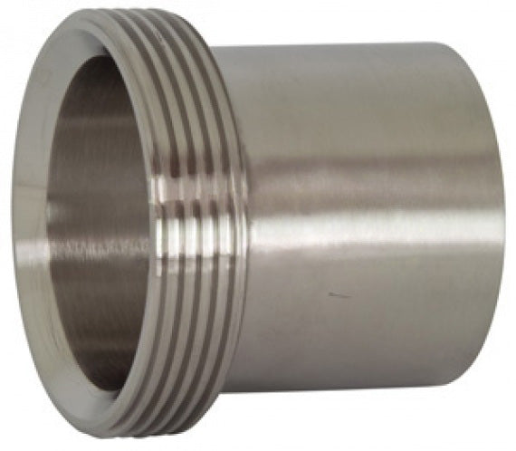 15WL-G200 Dixon Valve Light Wall Tank Threaded Bevel Seat Ferrule - 2" Tube OD - 304 Stainless Steel
