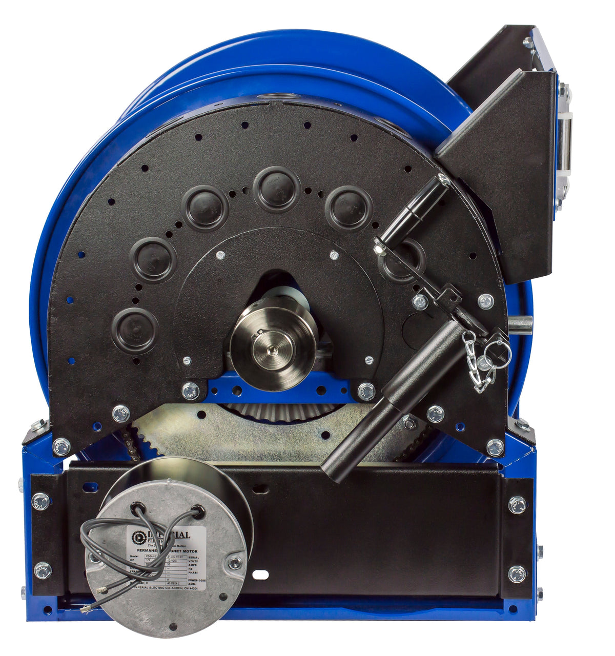 1680-2024-ED by Coxreels | 1600 Series | 1,500 PSI Motor Driven Hose Reel | 12V DC 1/2 HP Explosion Proof Electric Motor | 1-1/2" Hose ID | Steel | 100ft Capacity, Hose Not Included
