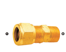 168-04-02 by AdaptAll | -04 Compression x -02 Male BSPT | Adapter | Brass