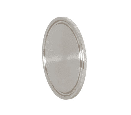 16AMV-G100 Dixon Valve 304 Stainless Steel Sanitary Schedule 5S and 10S Solid Pipe Size End Cap - 1" Pipe Size