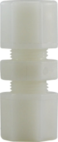17065N (17-065N) by Midland | Plastic Compression Fitting | Union | 5/16" Tube OD x 5/16" Tube OD | Straight | White Nylon