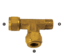171-04-02 by AdaptAll | -04 Compression x -02 Male BSPT | Run Tee | Brass