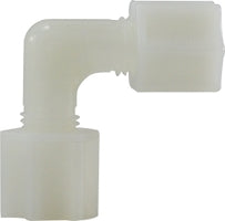 17124N (17-124N) by Midland | Plastic Compression Fitting | 1/4" Tube OD x 1/4" Tube OD | White Nylon