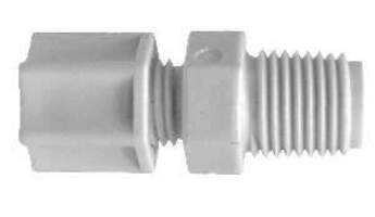 17194N (17-194N) by Midland | Plastic Compression Fitting | Male Connector | 1/2" Hose ID x 3/8" Male Pipe | Straight | White Nylon