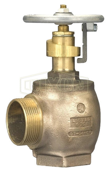 AVAPR150F Dixon Cast Brass Domestic Adjustable Pressure Restricting Angle Valve - 1-1/2" Female NPT Inlet x 1-1/2" Male NST(NH) Outlet