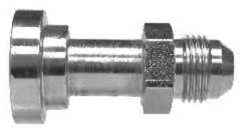 18001212 by Midland | Hydraulic Flange | 1-1/16-12 Male JIC 37° Flare x 3/4" Flange Size | Code 62 | Adapter | Steel