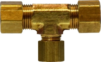 18116 by Midland | Compression Fitting | Forged Reducing | 1/2" Tube OD x 1/2" Tube OD x 1/4" Tube OD | Tee | Brass