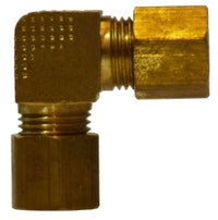 18122B by Midland | Compression Fitting | Forged Barstock Union | 1/8" Tube OD | 90° Elbow | Brass