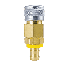 BL1815 by ZSi-Foster | 1-Way Quick Disconnect Socket | 1/2" ID | Push On Hose Stem | Brass/Steel
