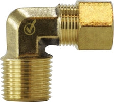 700069-1006 by Midland | Lead Free Compression Fitting | 5/8" Tube OD x 3/8" Male Pipe | Tee | 90° Elbow | Replaces: 18240LF / 18-240LF