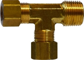 18278 (18-278) by Midland | Compression Fitting | Forged Male | 3/8" Tube OD x 1/8" Male NPTF | Tee | Brass