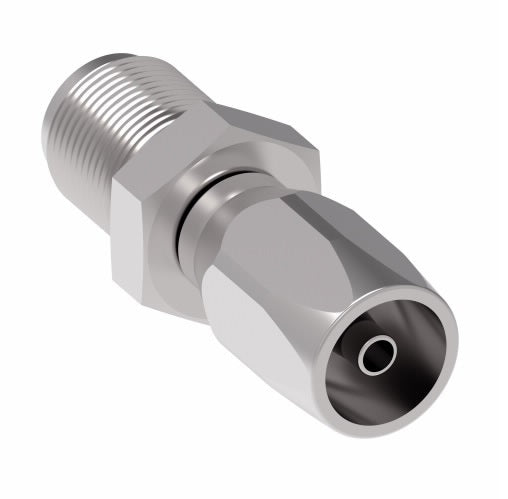 190277-4S Aeroquip by Danfoss | Male Inverted Flare 100R5 Reusable Hose Fitting | -04 Male Inverted Flare x -04 Reusable Hose End | Steel