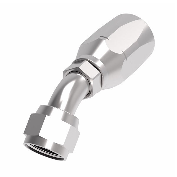 190287-16S Aeroquip by Danfoss | Female 37° JIC Swivel 45° Elbow 100R2 Skive Style Reusable Hose Fitting | -16 Female 37° JIC Swivel x -16 Reusable Hose End | Steel