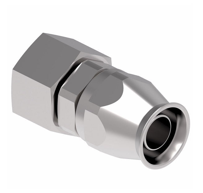 190718-10-8S Aeroquip by Danfoss | SAE Ball Sleeve Super Gem PTFE Reusable Hose Fitting | -10 SAE Ball Sleeve x -08 Reusable Hose End | Steel
